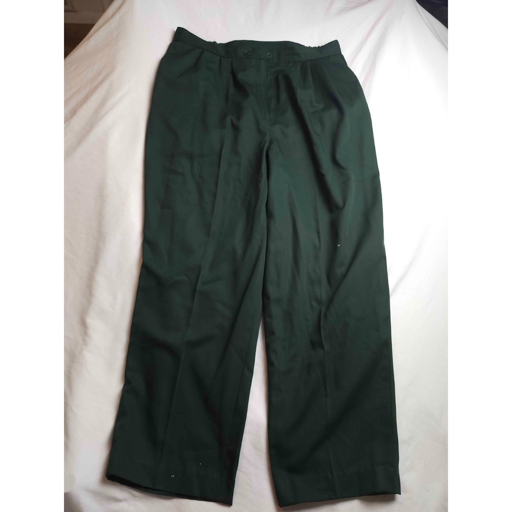 Girl Scouts of the USA Dress Pants Womens 20W Green Pleated Uniform Wide‎ Leg